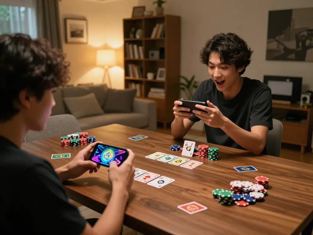 TẢI GO88 and enjoy exciting mobile gaming experiences with friends in a cozy home setting.