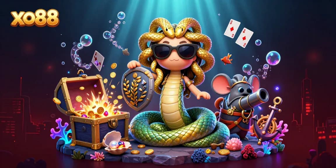 Spin exciting games at xo88 with vibrant character animations and explosive treasure elements.