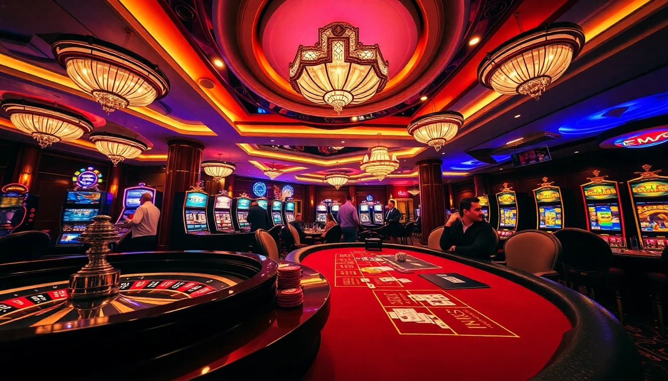Experience the excitement of kubetz.dev with lively casino games and vibrant interiors.