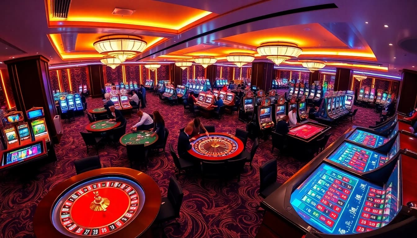 Exciting gameplay at Ku88 casino with vibrant tables and enthusiastic players.