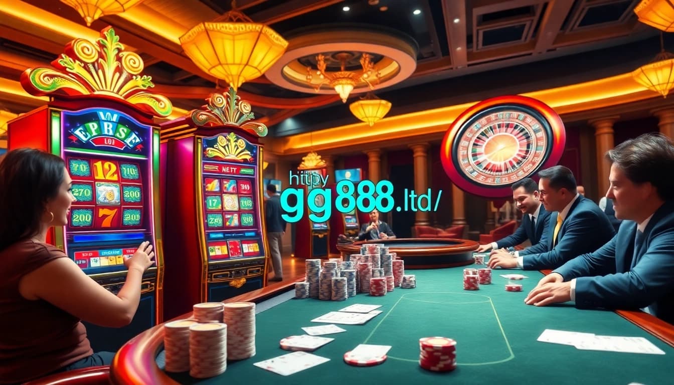 An exciting casino atmosphere showcasing luxury slot machines and professional dealers at https://gg88.ltd/ for a vibrant gambling experience.