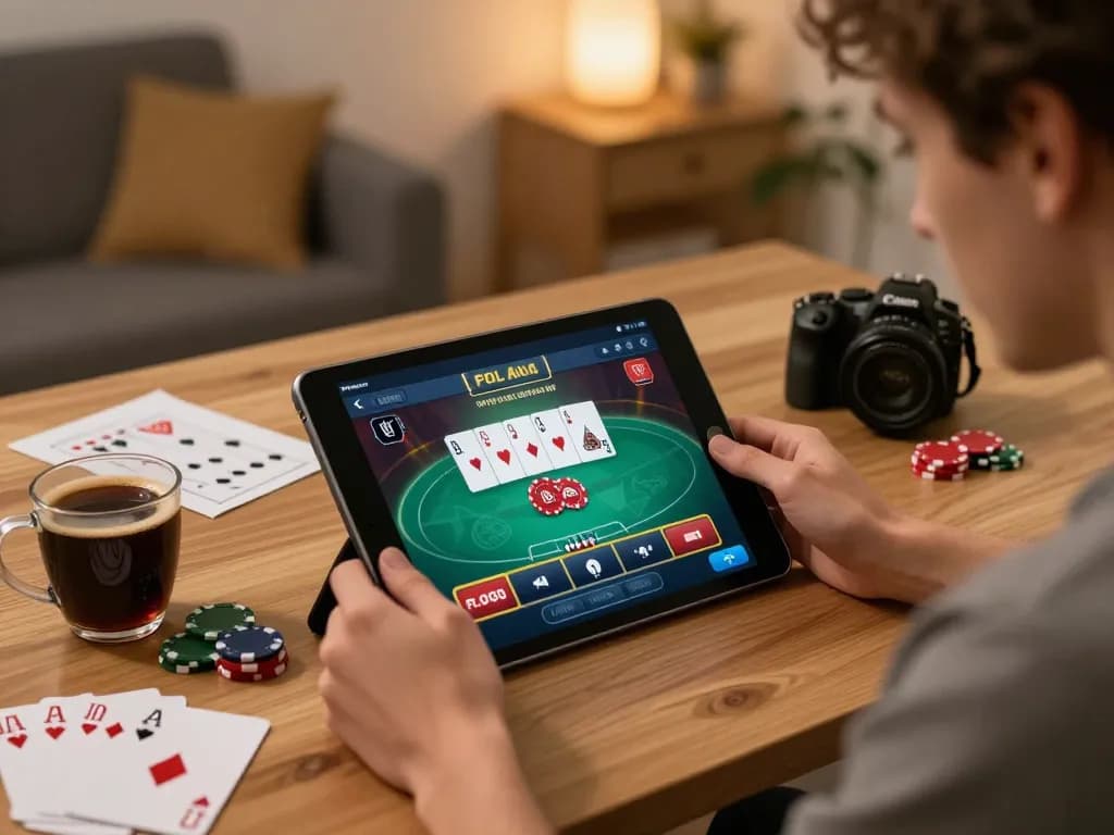 Player winning strategies on the website vb88 while engaging in online poker from home with exciting visuals.
