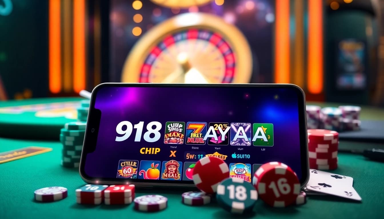 Play exciting games with the 918kaya APK on a vibrant online casino interface.