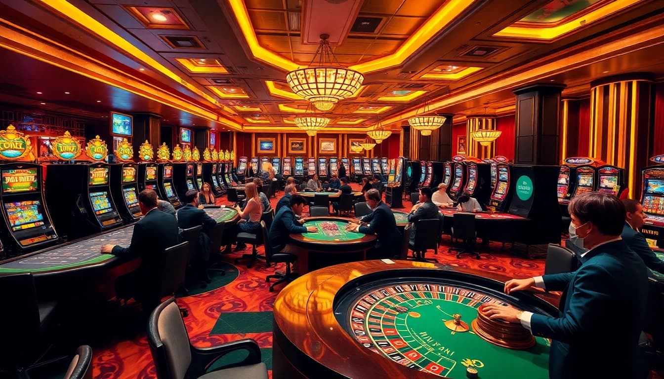 Join the excitement at https://gg88.hu.net/ with players at stylish casino tables and glamorous slot machines.