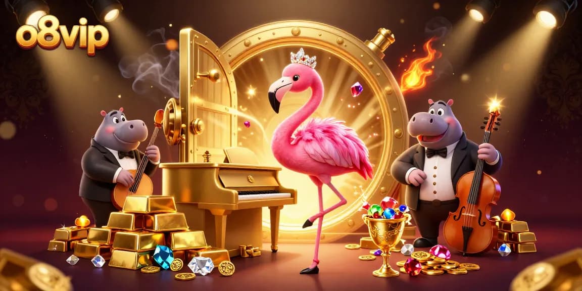 Experience the exciting world of o8vip with a vibrant casino scene showcasing lively characters and rich game elements.