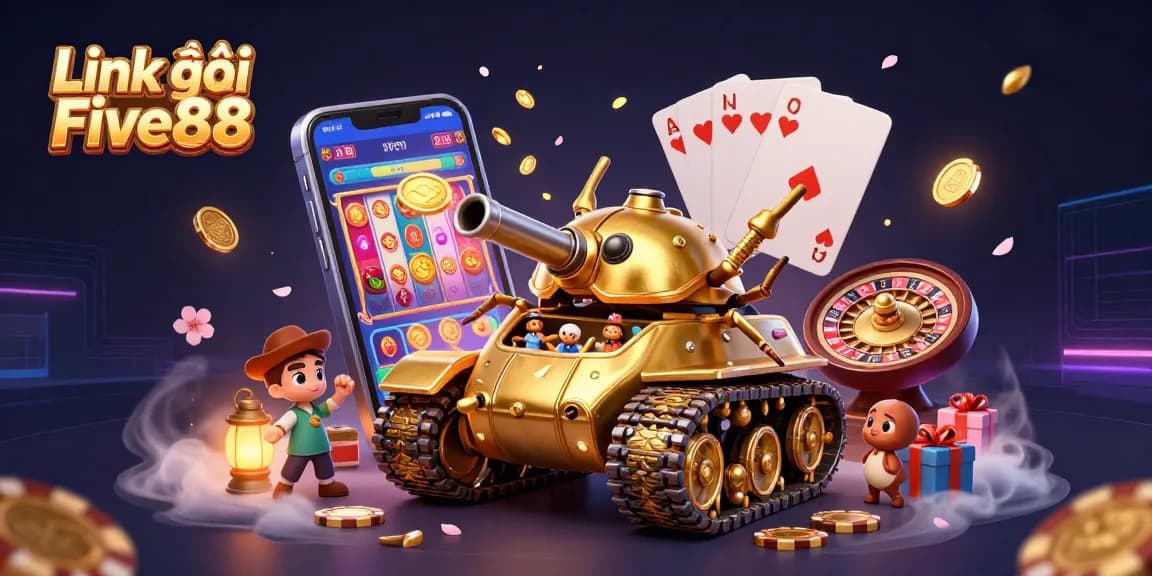 Join the excitement at Link vào Five88 with vibrant casino games and confetti celebrations!