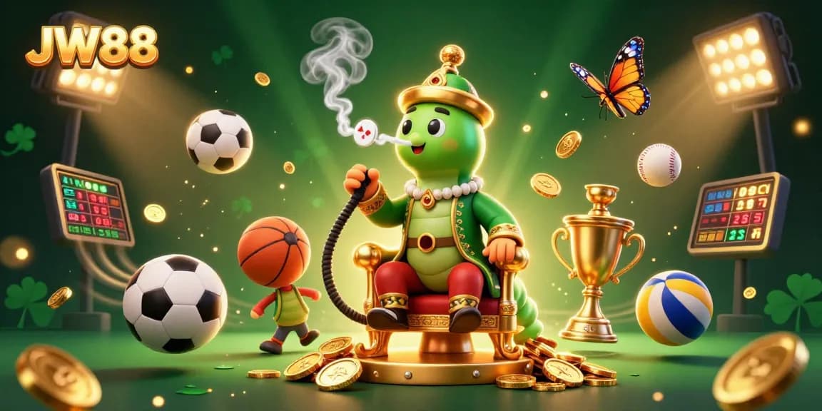 Experience thrilling gaming with JW88, featuring dynamic sports elements and enchanting casino visuals.