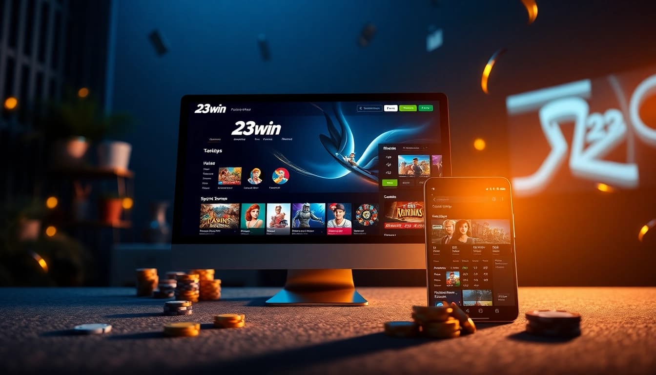 Experience the exciting world of gaming at https://www.23win.world/ with a modern online gambling platform interface.