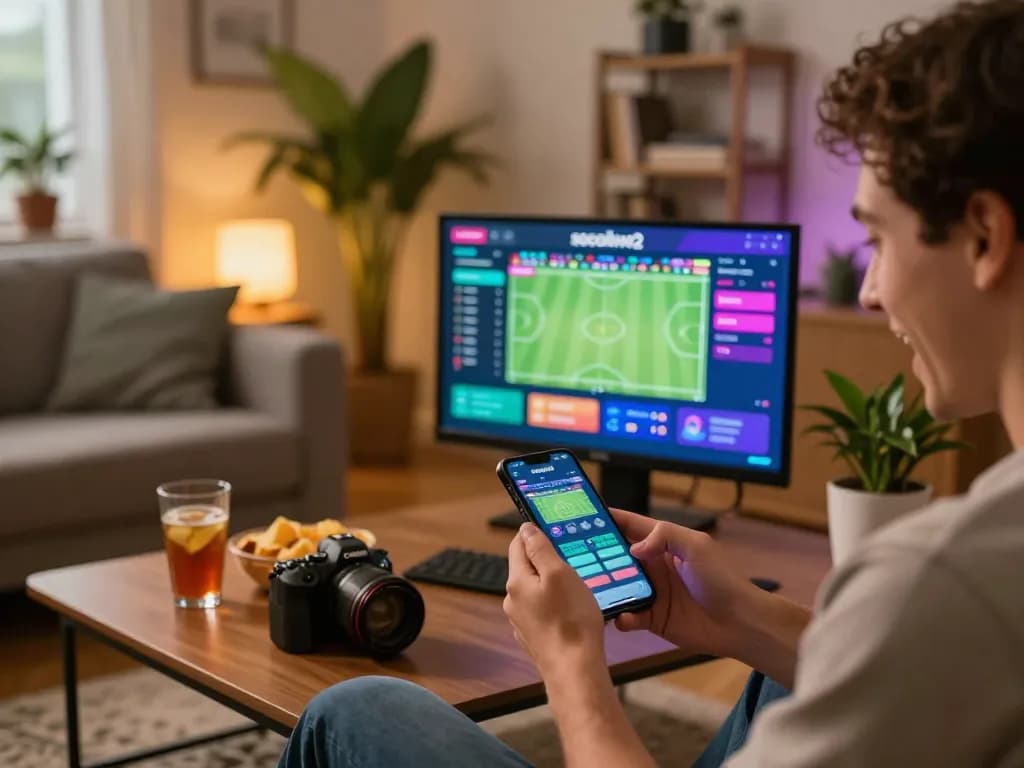 Engaging with live sports on the socolive2 mobile app, showcasing an immersive online betting experience