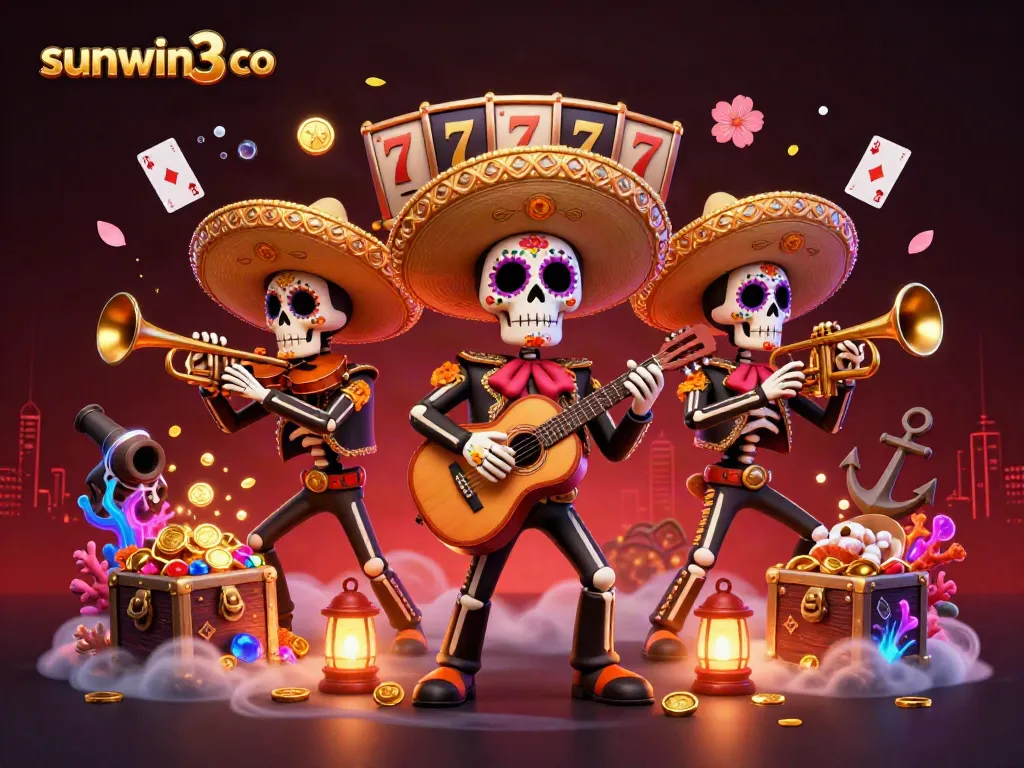 Engage in vibrant casino action with sunwin3 co's thrilling slots and mariachi band celebration!
