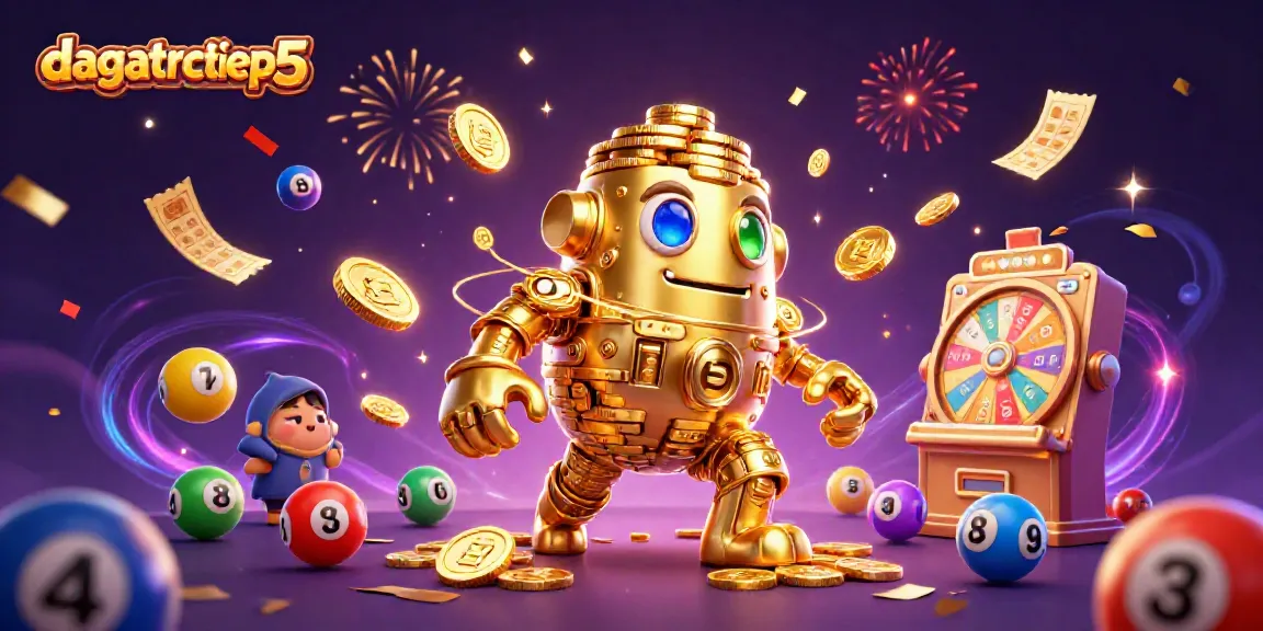Experience the exciting world of dagatructiep5 with a vibrant golden golem amidst dynamic gambling elements.