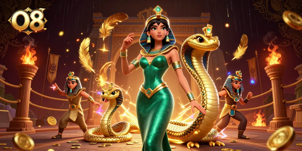 Experience the excitement of O8 with a glamorous casino scene featuring rich visuals and golden elements.