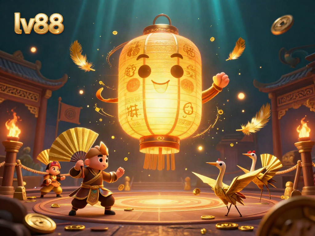 Experience thrilling gaming at lv88 with a vibrant 3D illustration of rich casino elements.