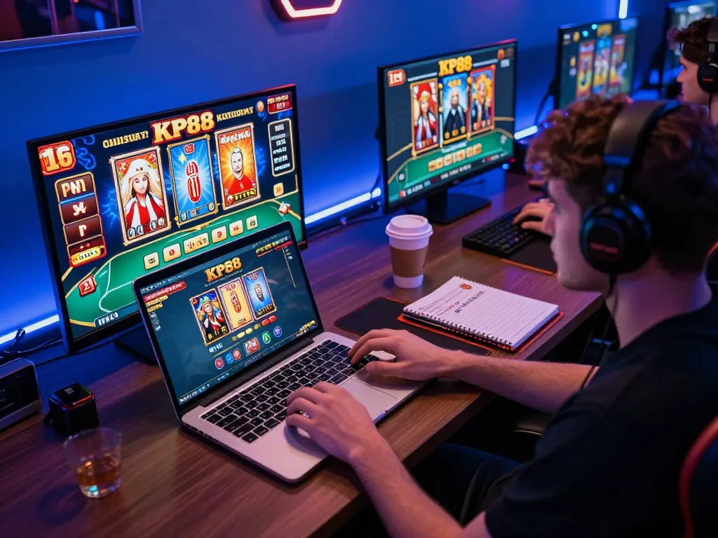 Experience thrilling online gaming at KP88 with colorful casino graphics