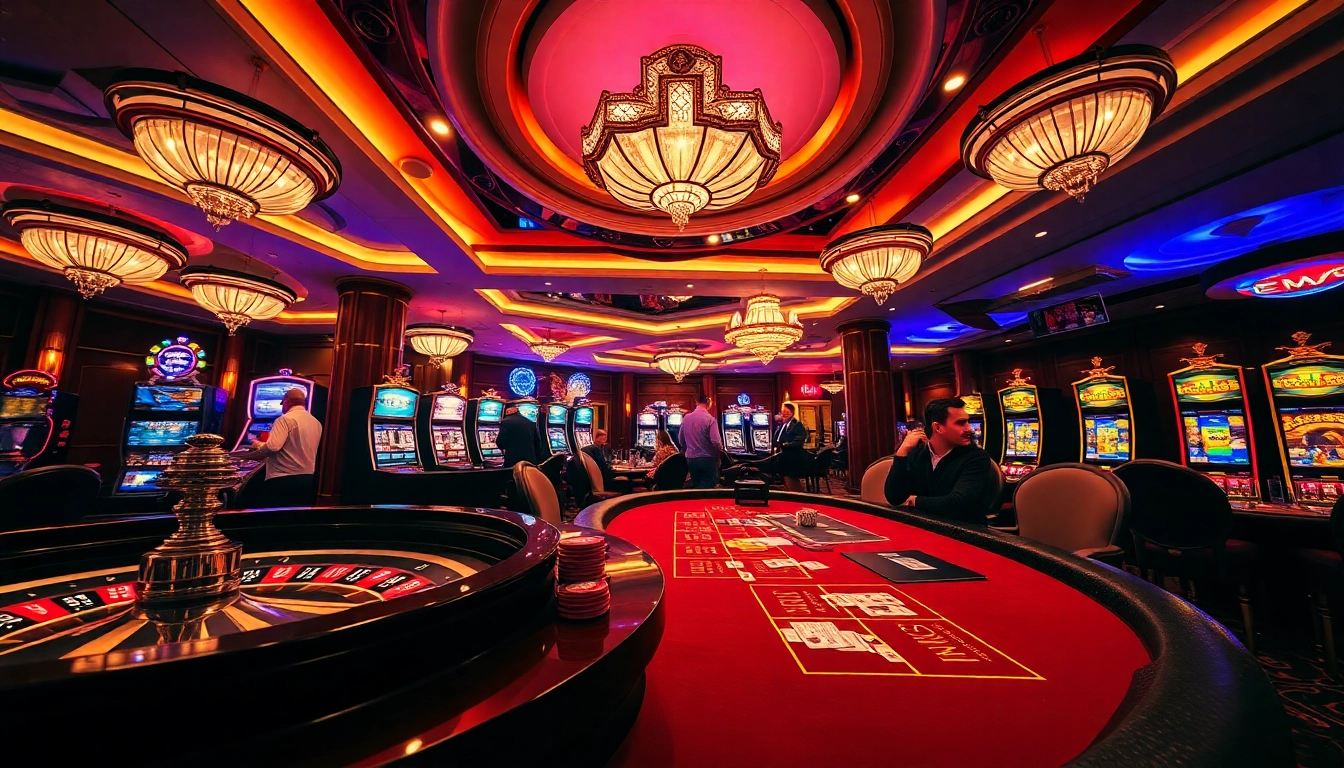 Experience the excitement of kubetz.dev with lively casino games and vibrant interiors.