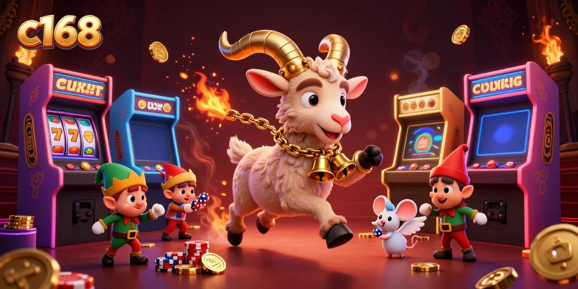 Watch the c168 casino come to life as festive characters engage in thrilling gameplay.
