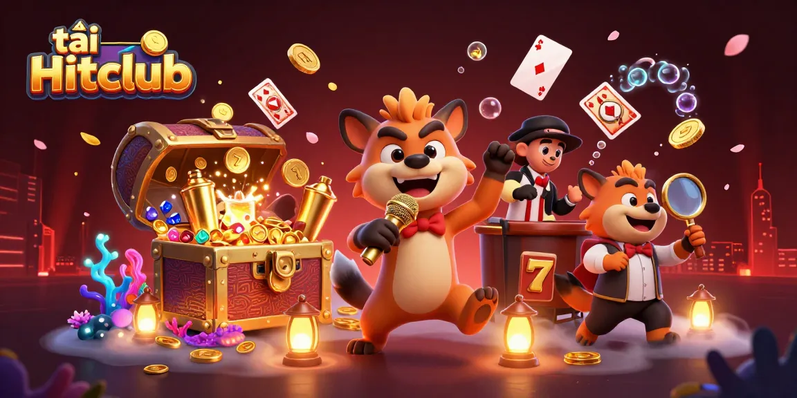 Tải Hitclub to dive into the vibrant casino scene filled with hyenas entertaining gamblers at a comedy club.