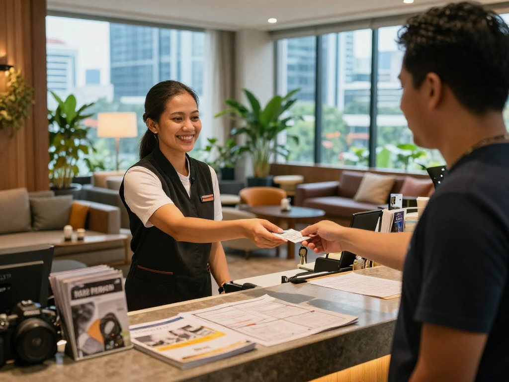 Enjoying a warm welcome at ROKOK88 Penginapan with city views and cozy ambiance