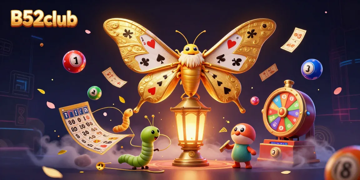 Experience excitement with B52club in this vibrant 3D casino scene filled with dynamic gaming elements.