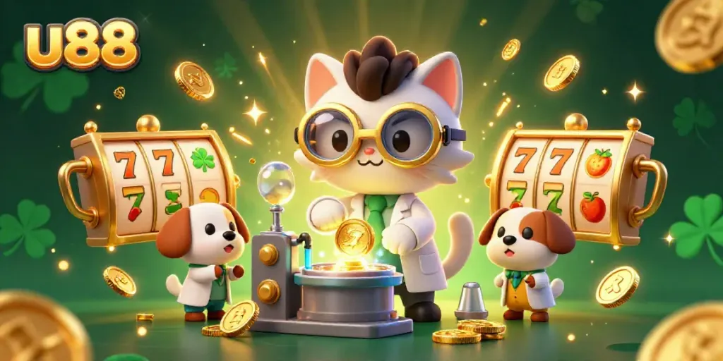 Join the excitement with u88 as the mad scientist cat creates jackpot opportunities with immersive casino illustrations.