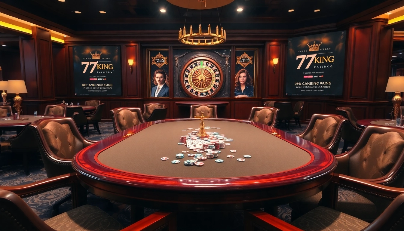 Experience an exciting poker game at 79KING's opulent casino table.
