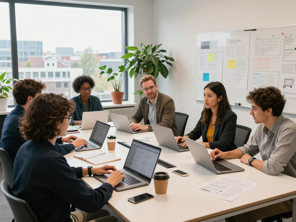 Collaboratieve werkruimte in Utrecht met bedrijven in Utrecht, waar diverse professionals betrokken zijn bij innovatieve discussies.