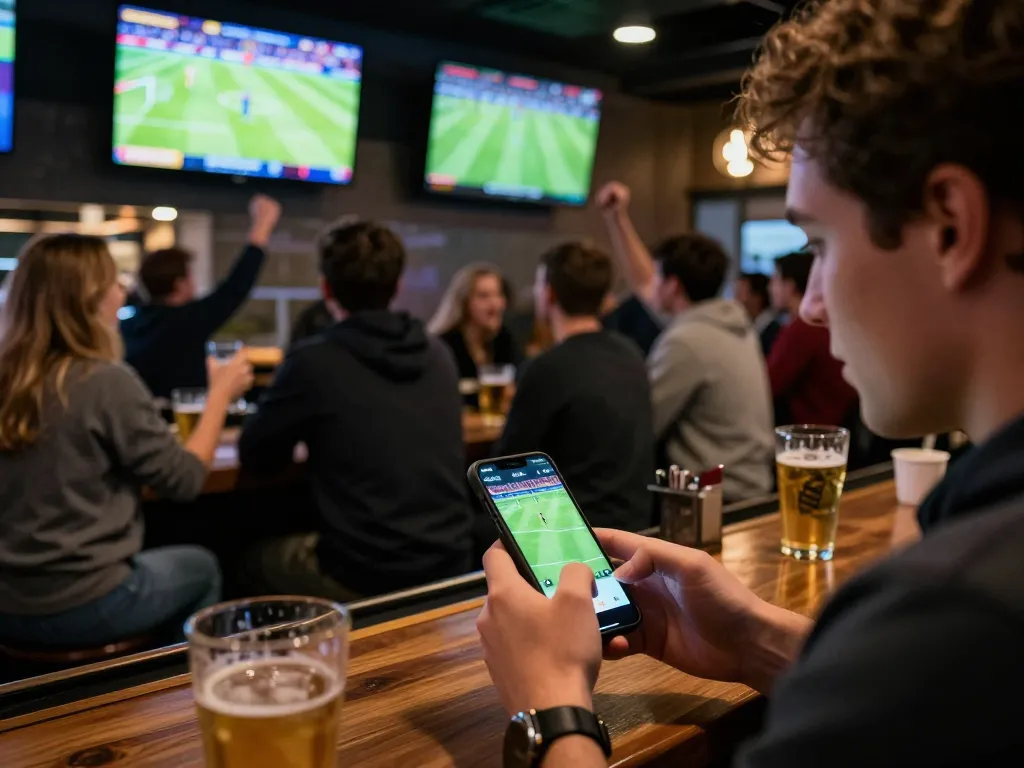 Experience online betting excitement with Đăng ký Lu88 while enjoying a live sports event.