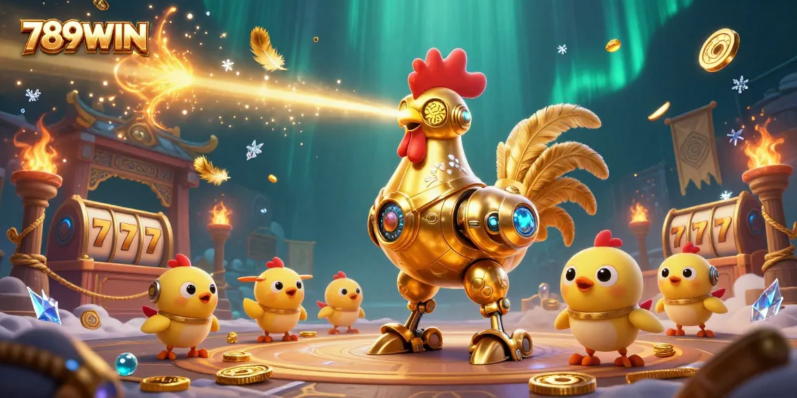 Engage with the 789WIN casino adventure, featuring vibrant characters amid dynamic slot reels.