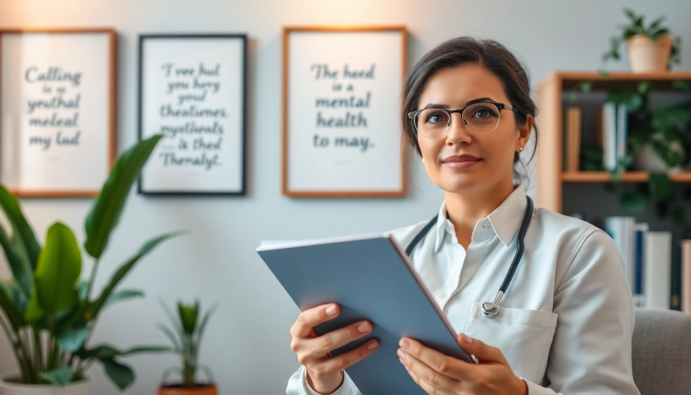 Share valuable mental health tips in a calming therapy environment.