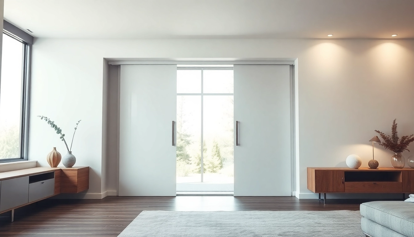 Bekijk de hordeur schuif in een elegant interieur met natuurlijke verlichting.
