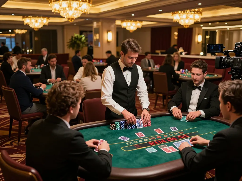 Players experiencing the excitement of blackjack at Red88 Casino, showcasing strategic gameplay and luxurious atmosphere.