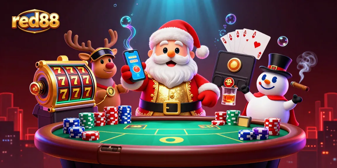 Experience thrilling excitement at red88 casino with Santa and friends at a vibrant slot play!