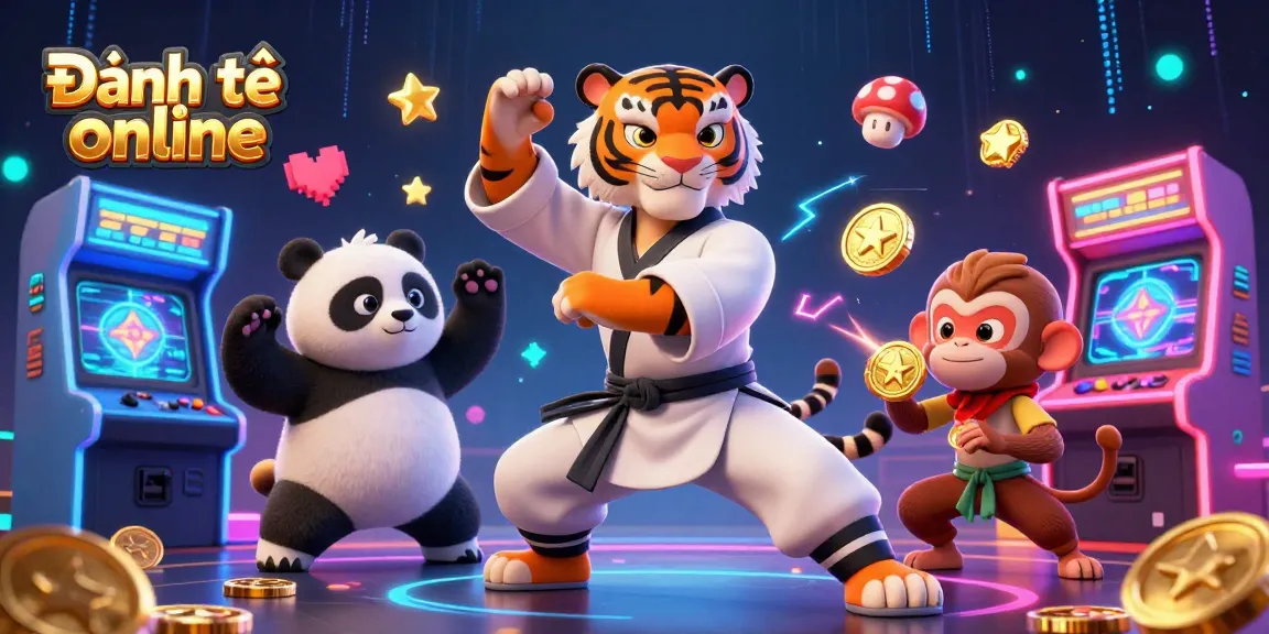 Engage in Đánh đề online with a fun 3D cartoon scene of animated characters in a vibrant casino