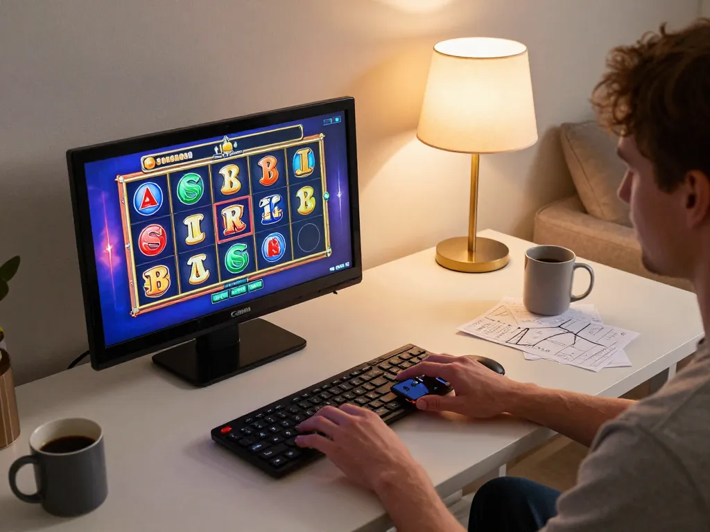 Engaging moment at trang chủ jun88 playing virtual slot games on a smartphone in a cozy home setting