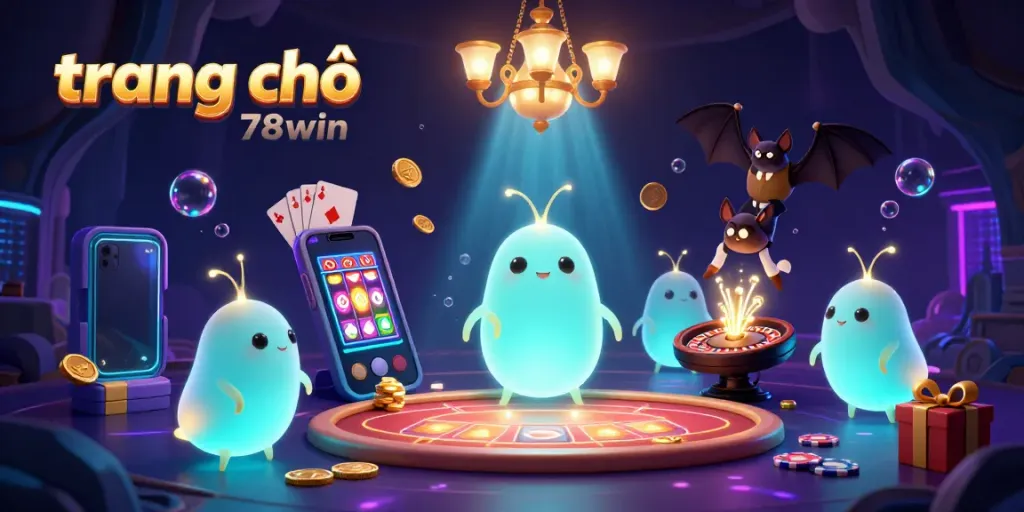 Engage with the vibrant world of trang chủ 78win as glowworms illuminate a lively cave casino with a bat dealer.