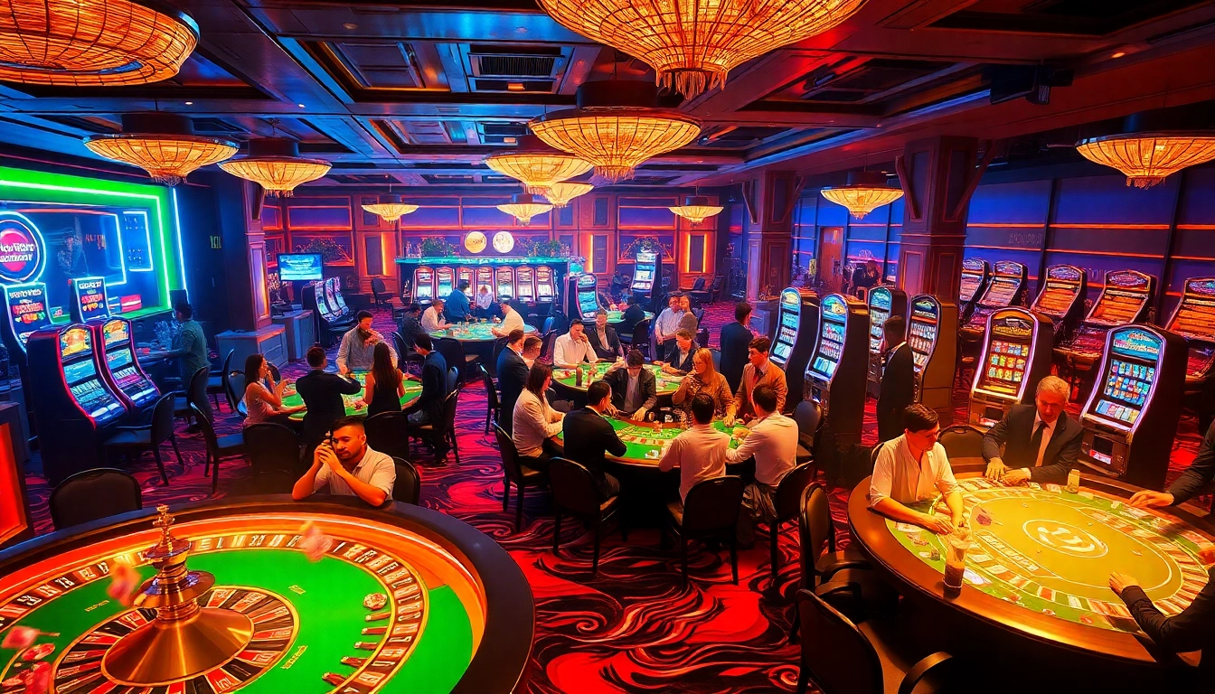 Experience the excitement of gg8888 at a vibrant casino with players celebrating wins.