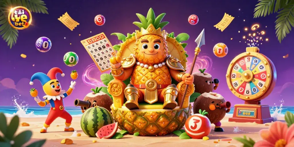 Engage with the exciting world of tải fe bet through a dynamic casino-themed illustration showcasing vibrant elements and characters.
