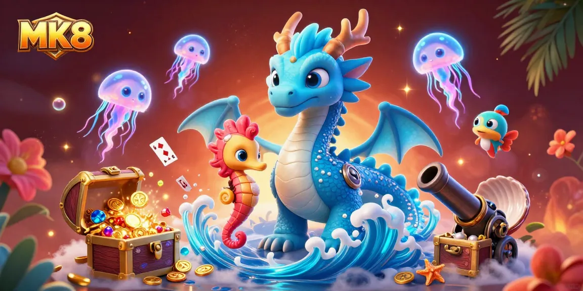 Spin and win with MK8: A vibrant underwater scene filled with glowing jellyfish and treasure.