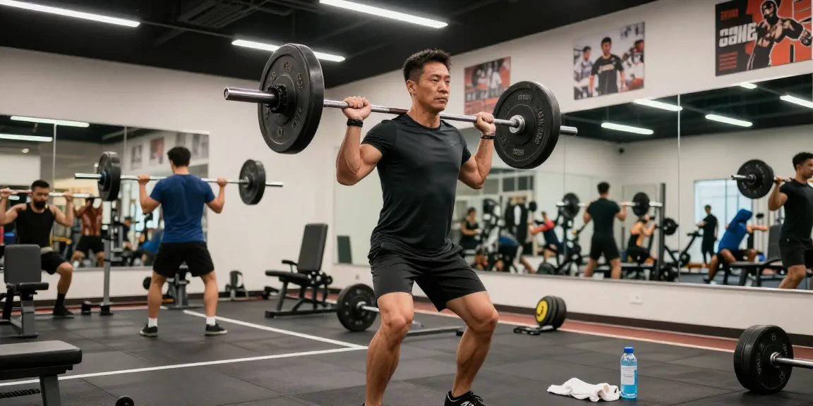Bodybuilder lifting weights to build strength with Prime Pharma Steroiden in a modern fitness gym.