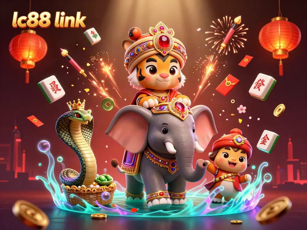 Experience the thrill and excitement of gaming at LC88 link, featuring a vibrant casino scene with immersive characters.
