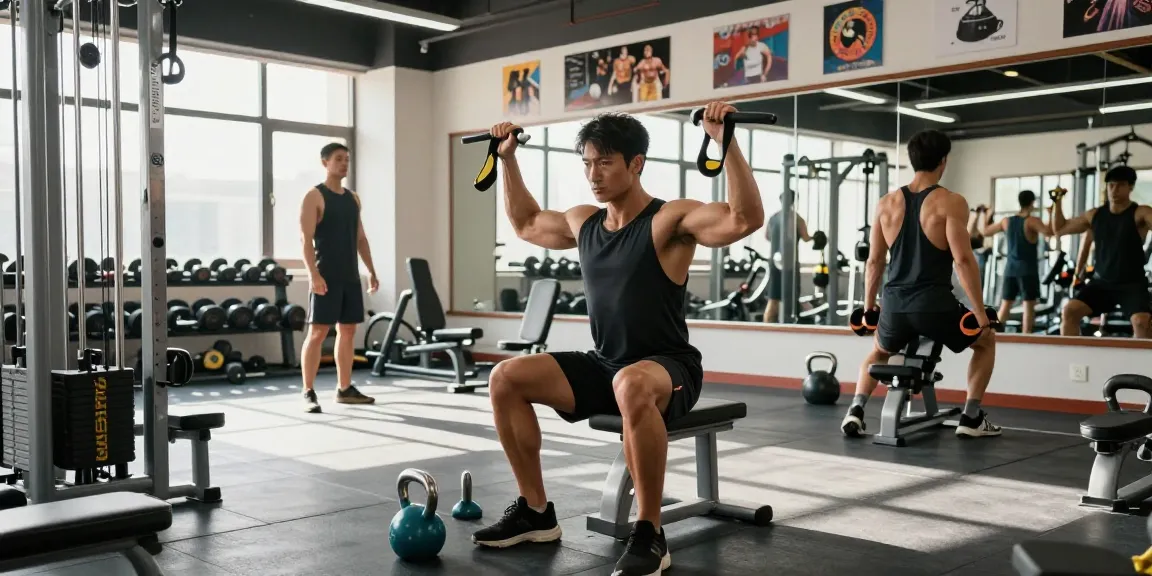 Bodybuilder enhancing muscle growth with Prime Pharma Steroiden in a dynamic gym environment.