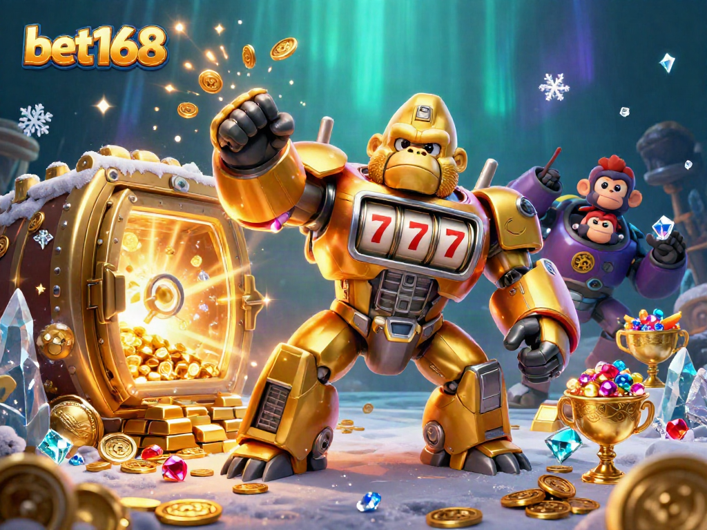 Experience the thrill of betting with bet168 in a vibrant, animated casino world full of treasures.