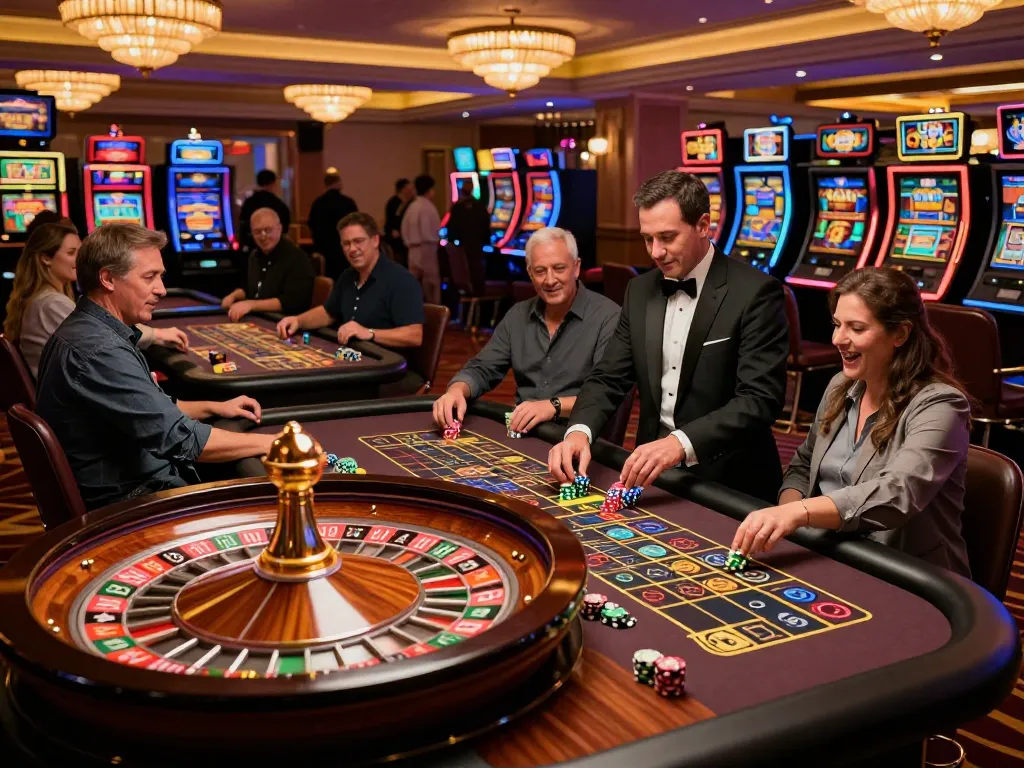 Players engaging in an exciting roulette game at LC88 casino, showcasing dynamic betting action and luxurious surroundings