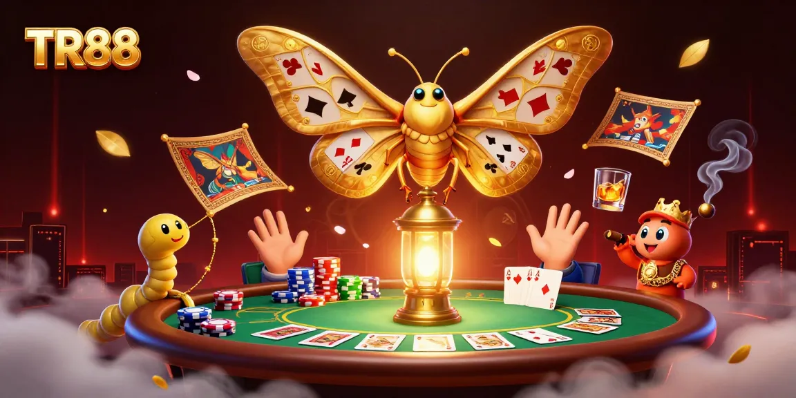 Bet on TR88 with 3D characters showcasing the excitement of poker and casino play.