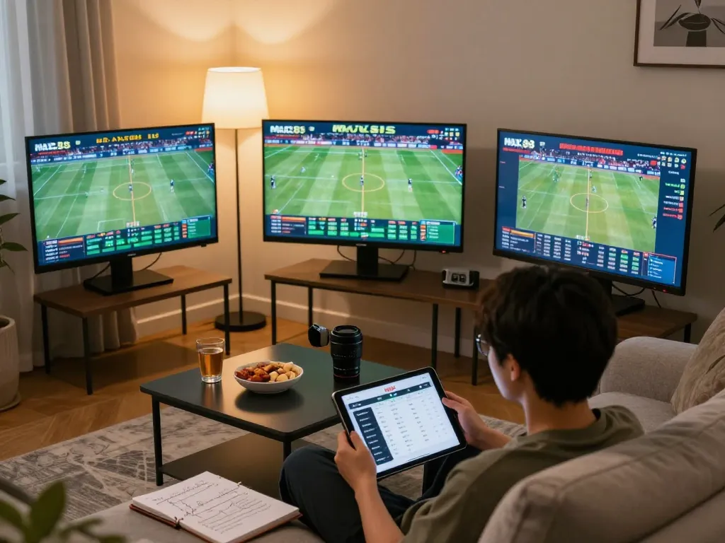 Person using max88s app for sports betting in a cozy living room setting