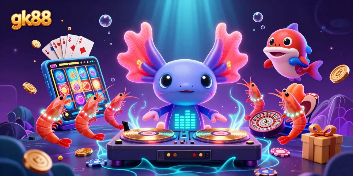 Experience thrilling gameplay with gk88's lively casino scene featuring colorful slot games.