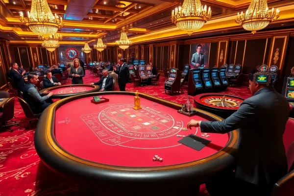 Engage in the thrilling Baccarat game at https://red88.hot/ with stylish players and an opulent casino atmosphere.