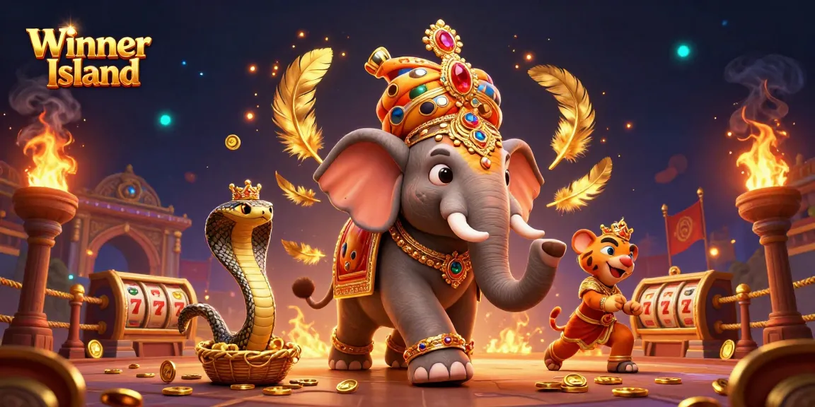 Experience thrilling play with Winner Island Casino, featuring vibrant slot games and dynamic characters.